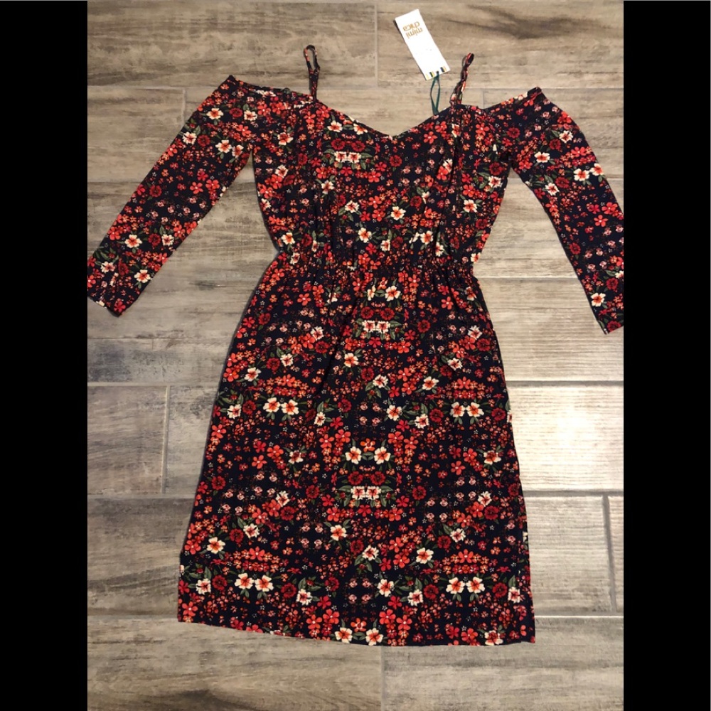 Beautiful meadow flower maxi dress